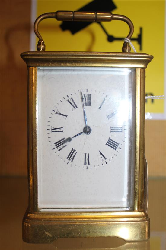 Gilt brass carriage clock